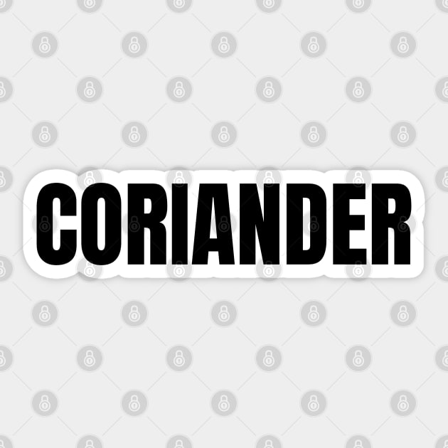 Coriander Word - Simple Bold Text Sticker by SpHu24